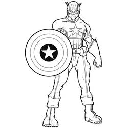 Coloring page: Captain America (Superheroes) #76769 - Printable coloring pages