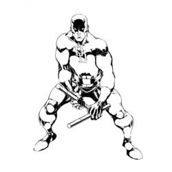 Coloring page: Daredevil (Superheroes) #78207 - Printable coloring pages