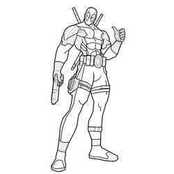 Coloring pages: Deadpool - Printable coloring pages