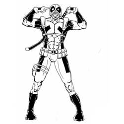Coloring page: Deadpool (Superheroes) #82837 - Printable coloring pages