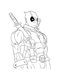 Coloring page: Deadpool (Superheroes) #82838 - Printable coloring pages