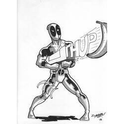 Coloring page: Deadpool (Superheroes) #82856 - Free Printable Coloring Pages