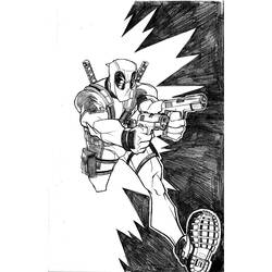 Coloring page: Deadpool (Superheroes) #82888 - Printable coloring pages
