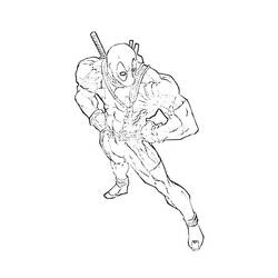 Coloring page: Deadpool (Superheroes) #82904 - Printable coloring pages