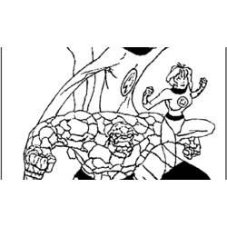 Coloring page: Fantastic Four (Superheroes) #76389 - Free Printable Coloring Pages