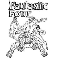 Coloring page: Fantastic Four (Superheroes) #76445 - Printable coloring pages