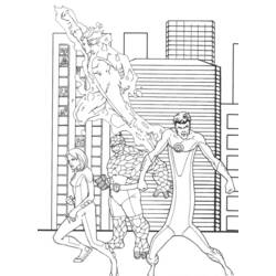 Coloring page: Fantastic Four (Superheroes) #76469 - Printable coloring pages