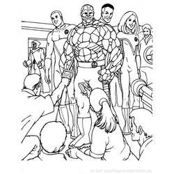Coloring page: Fantastic Four (Superheroes) #76482 - Printable coloring pages