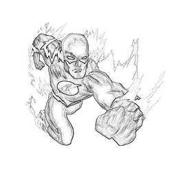 Coloring page: Flash (Superheroes) #83350 - Printable coloring pages