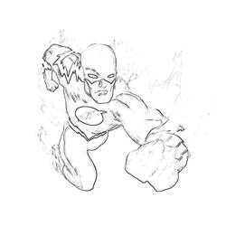Coloring page: Flash (Superheroes) #83352 - Printable coloring pages