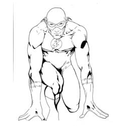 Coloring page: Flash (Superheroes) #83359 - Printable coloring pages