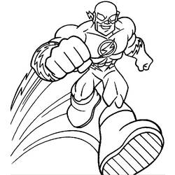 Coloring page: Flash (Superheroes) #83370 - Printable coloring pages