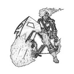 Coloring page: Ghost Rider (Superheroes) #82036 - Printable coloring pages