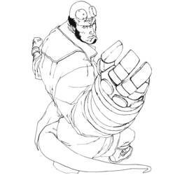 Coloring page: Hellboy (Superheroes) #78490 - Printable coloring pages