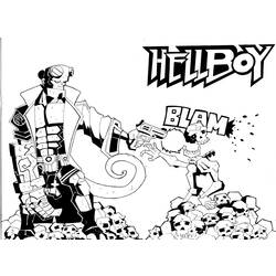 Coloring page: Hellboy (Superheroes) #78608 - Printable coloring pages