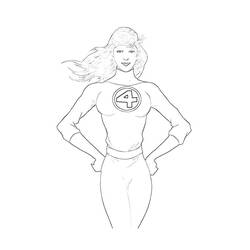 Coloring page: Invisible Woman (Superheroes) #83219 - Printable coloring pages