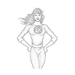 Coloring page: Invisible Woman (Superheroes) #83221 - Printable coloring pages