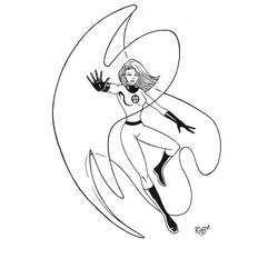 Coloring page: Invisible Woman (Superheroes) #83225 - Printable coloring pages