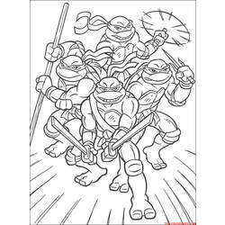 Coloring page: Ninja Turtles (Superheroes) #75354 - Printable coloring pages