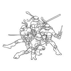Coloring page: Ninja Turtles (Superheroes) #75364 - Printable coloring pages