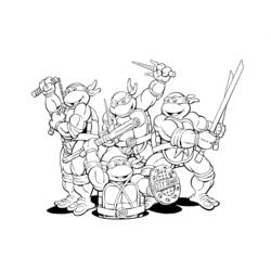 Coloring page: Ninja Turtles (Superheroes) #75491 - Printable coloring pages
