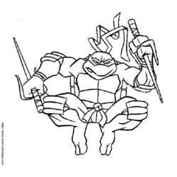 Coloring page: Ninja Turtles (Superheroes) #75498 - Free Printable Coloring Pages