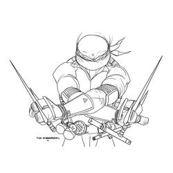 Coloring page: Ninja Turtles (Superheroes) #75541 - Printable coloring pages
