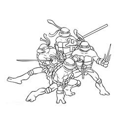 Coloring page: Ninja Turtles (Superheroes) #75553 - Free Printable Coloring Pages