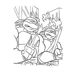 Coloring page: Ninja Turtles (Superheroes) #75601 - Free Printable Coloring Pages