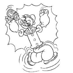 Coloring page: Popeye (Superheroes) #84715 - Printable coloring pages