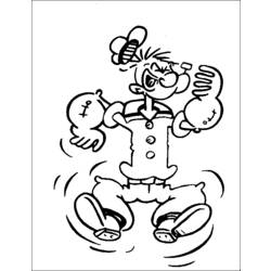 Coloring page: Popeye (Superheroes) #84724 - Printable Coloring Pages