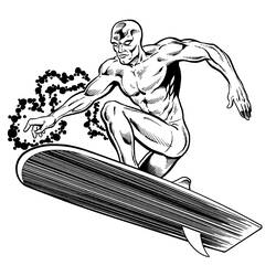 Coloring page: Silver Surfer (Superheroes) #81124 - Printable coloring pages