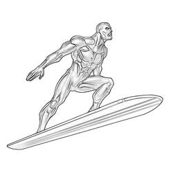 Coloring pages: Silver Surfer - Printable coloring pages