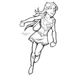 Coloring page: Supergirl (Superheroes) #83924 - Printable coloring pages