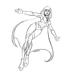 Coloring page: Supergirl (Superheroes) #83940 - Printable coloring pages