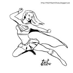 Coloring page: Supergirl (Superheroes) #83944 - Printable coloring pages