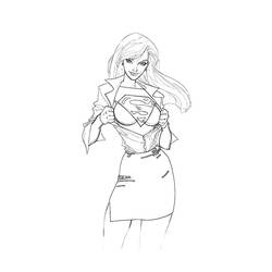 Coloring page: Supergirl (Superheroes) #83954 - Printable coloring pages