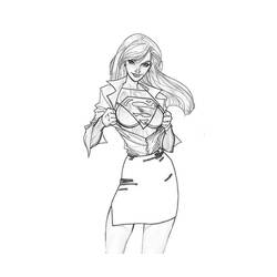 Coloring page: Supergirl (Superheroes) #83955 - Printable coloring pages