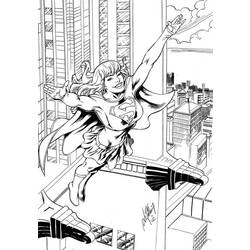Coloring page: Supergirl (Superheroes) #83982 - Printable coloring pages