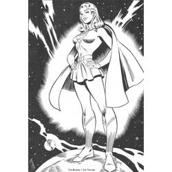 Coloring page: Supergirl (Superheroes) #84000 - Printable coloring pages