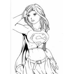 Coloring page: Supergirl (Superheroes) #84010 - Printable coloring pages