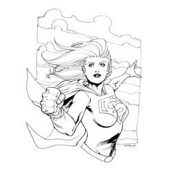 Coloring page: Supergirl (Superheroes) #84028 - Printable coloring pages