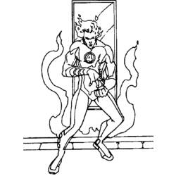Coloring page: The Human Torch (Superheroes) #81632 - Printable coloring pages