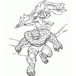 Coloring page: The Thing (Superheroes) #81969 - Printable coloring pages