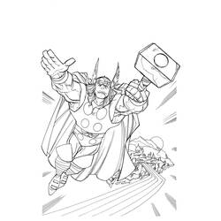 Coloring page: Thor (Superheroes) #75763 - Printable coloring pages