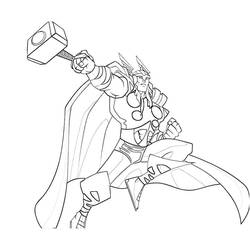 Coloring page: Thor (Superheroes) #75764 - Printable coloring pages