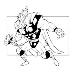 Coloring page: Thor (Superheroes) #75767 - Printable coloring pages