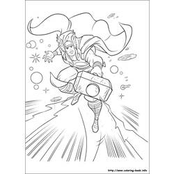 Coloring page: Thor (Superheroes) #75769 - Free Printable Coloring Pages