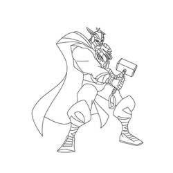Coloring page: Thor (Superheroes) #75779 - Printable coloring pages