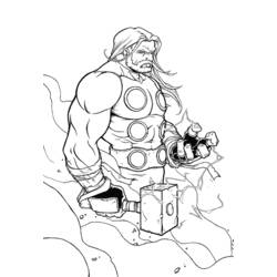 Coloring page: Thor (Superheroes) #75815 - Free Printable Coloring Pages